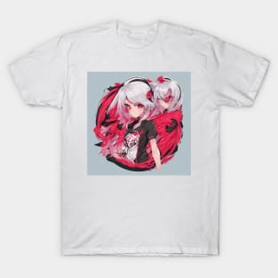 Cool Anime girl with white hair. T-Shirt